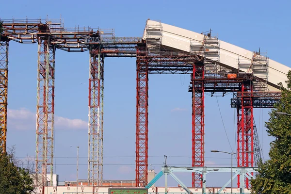 New bridge arc construction site — Stock Photo, Image