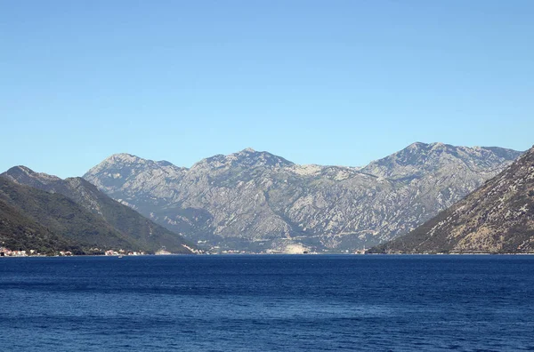 Fjärden Kotor Montenegro Sommar Säsong Landskap — Stockfoto