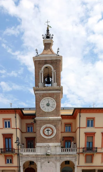 Klokkentoren Piazza Tre Martiri Landmark Rimini Italië — Stockfoto