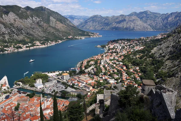 Baía de Kotor das alturas Montenegro — Fotografia de Stock