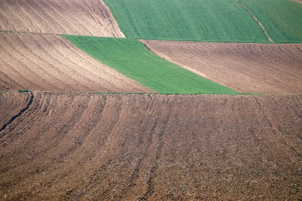 Campo arato in primavera terreni agricoli agricoltura — Foto Stock