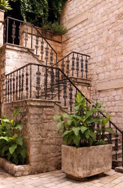 taş merdiven Kotor şehir Karadağ