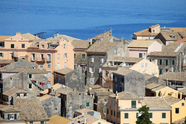Altbauten Korfu Stadtbild Griechenland — Stockfoto