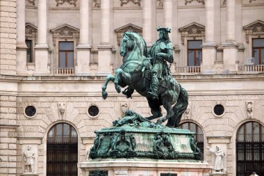 Hofburg Sarayı Heldenplatz Vi önünde Prens Eugen Heykeli