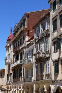 eski binalar Kerkyra Korfu Yunanistan