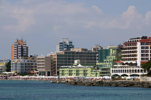 Plage du sud Nessebar resort en été Bulgarie — Photo