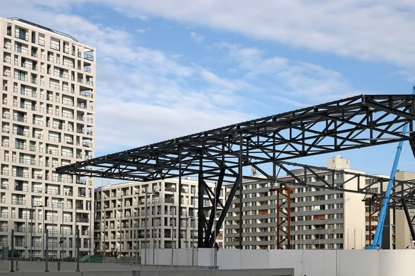 Construction site and buildings Donau city Vienna Austria — Stock Photo, Image
