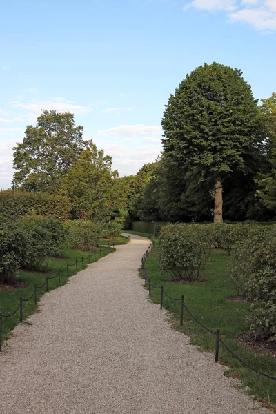 Ścieżka i drzewa piękny park w Wiedniu Austrii — Zdjęcie stockowe