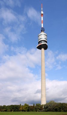 Tv tower Donauturm in Donau Park Vienna Austria clipart