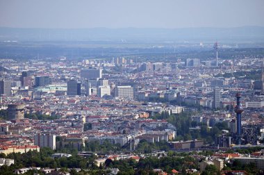 Avusturya 'nın panoramik manzaralı Viyana şehri