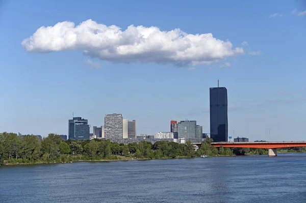 Miasto Donau Wiedeń Krajobraz Miejski Austria — Zdjęcie stockowe