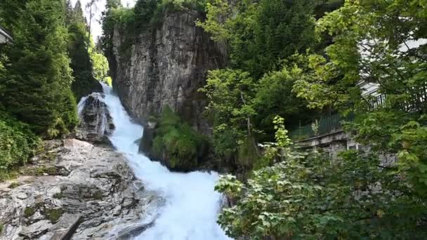 Şelale Kötü Gastein Gasteiner Ache Nehri Avusturya — Stok video