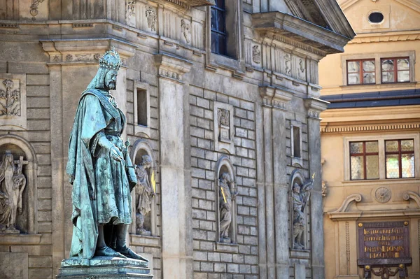 Charles Det Fjärde Monumentet Prag Tjeckiska Republiken — Stockfoto