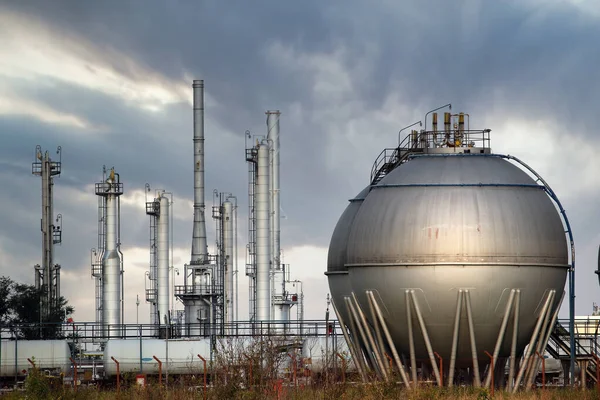 Rafinérský Petrochemický Závod Průmyslové Zóně — Stock fotografie