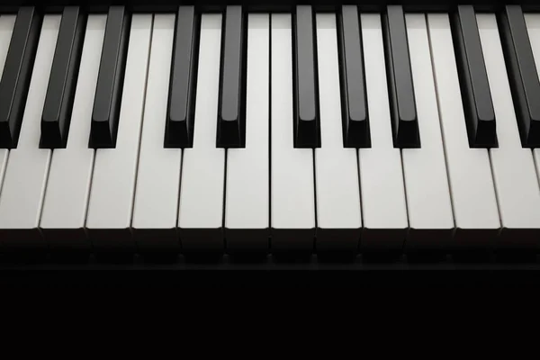Tasti Pianoforte Bianco Nero — Foto Stock