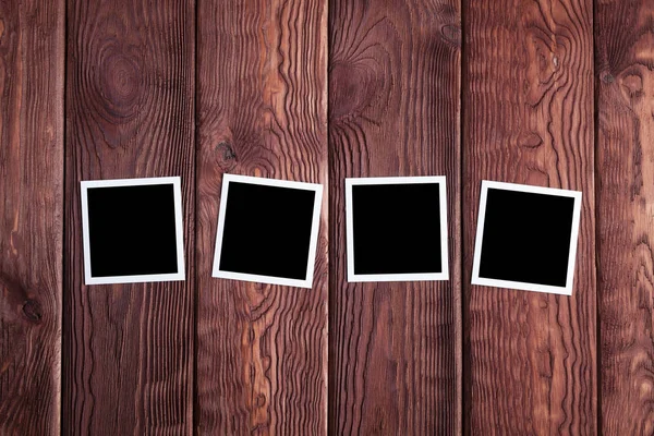 木の板にクラシックなフォト フレーム — ストック写真