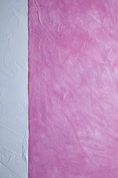 이중 레이어 배경 - 파란색과 분홍색 석고 표면 — 스톡 사진