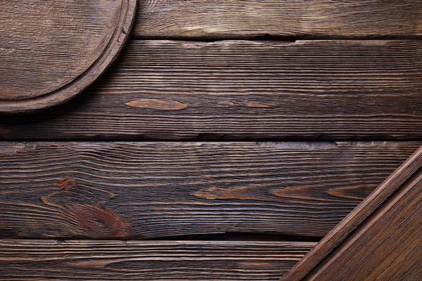 Fundo de madeira de dupla camada - tábuas de corte em tábuas antigas — Fotografia de Stock