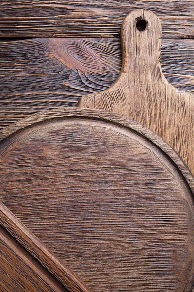 나무 배경 템플릿 - 갈색 우에 고전적인 도마 — 스톡 사진
