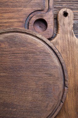 Ahşap arka plan şablonu - kahverengi woo klasik kesme tahtaları