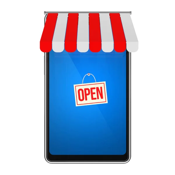 Smartphone Online Store Internet Shopping Concept Online Buying Illustration — Φωτογραφία Αρχείου