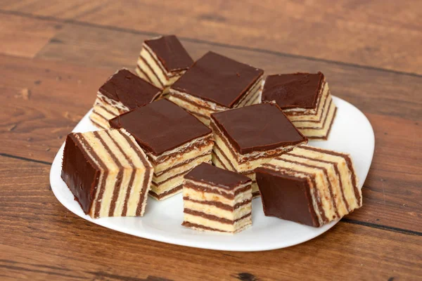 Шоколад Ванильный Торт — стоковое фото
