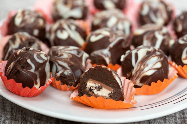 Zelfgemaakte Chocoladetaart Pop — Stockfoto