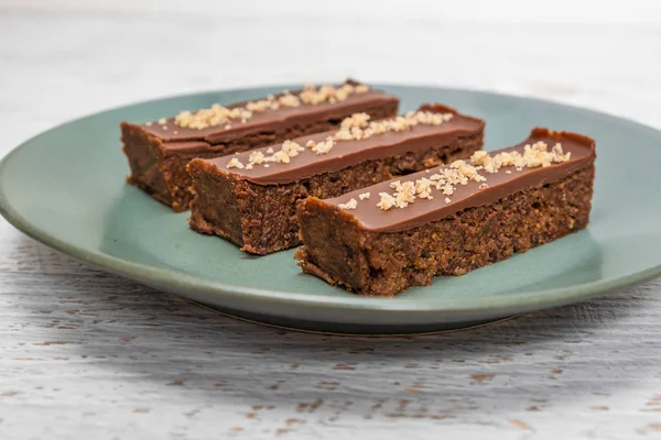 Valnöt choklad tårta — Stockfoto