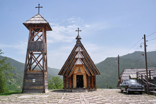 Дрвенья, Сербия - Главная площадь Куста, традиционная деревня Дрвена
