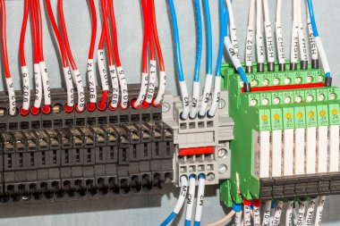 wiring connectors, terminal blocks, wires, relays and fuse termi