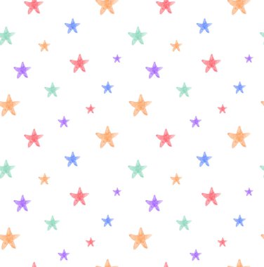 Suluboya büyülü arka plan ile renkli yıldız.