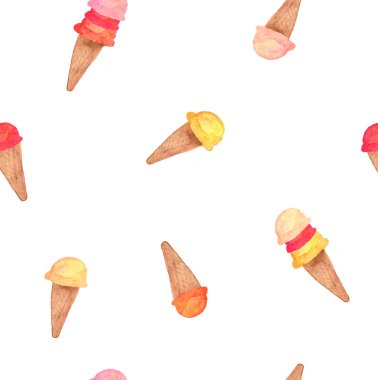 Suluboya Dondurma koni seti.