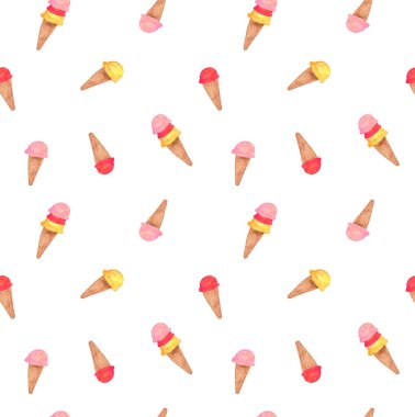 Suluboya Dondurma koni seti.