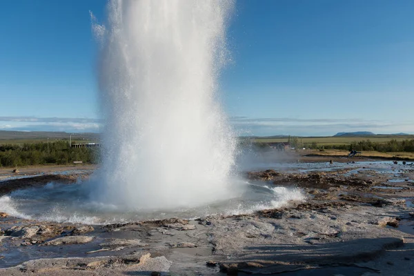 Strokkur Geysir ระเบ โกลเด นเซอร ไอซ แลนด — ภาพถ่ายสต็อก