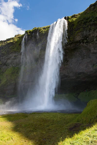 Nádhernou Krajinu Vodopádu Seljalandsfoss Islandu — Stock fotografie