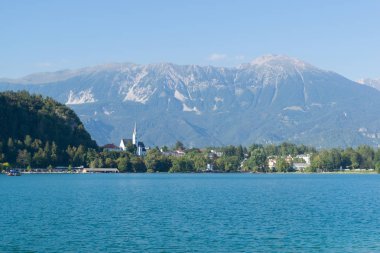 Güneşli bir günde, Slovenya Lake Bled