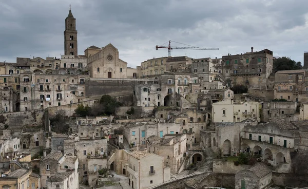 Panoramic View Ancient Town Matera Sassi Matera Basilicata Southern Italy — Stock Photo, Image