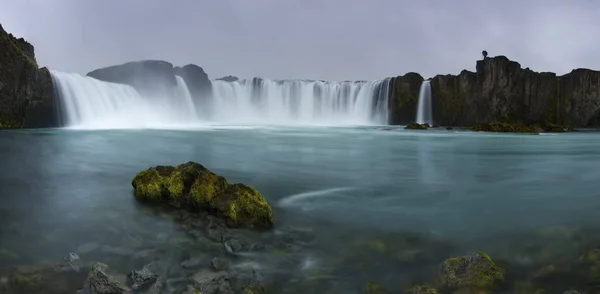 Godafoss Zlanda Nın Ünlü Şelalelerinden Biri — Stok fotoğraf