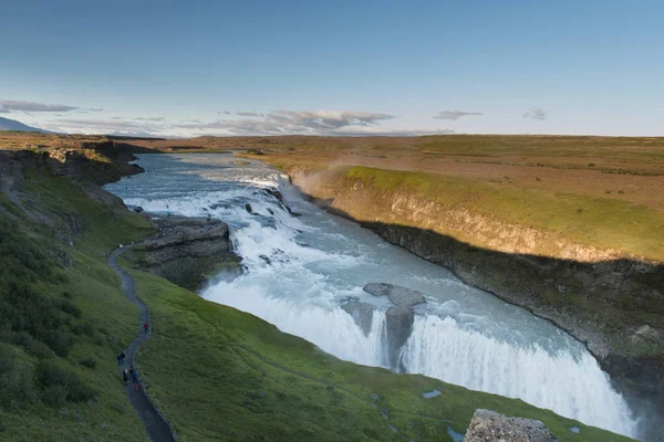 冰岛瀑布黄金瀑布 金色瀑布 — 图库照片
