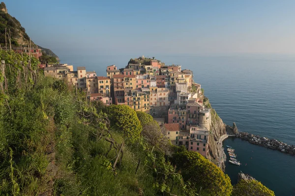 Uitzicht Prachtige Kust Van Vernazza Streek Zomer Cinque Terre Italië — Stockfoto