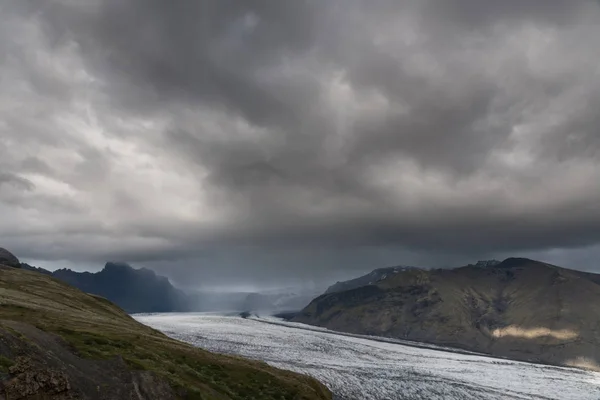 Vatnajokull Gleccserhez Hegyek Izland — Stock Fotó