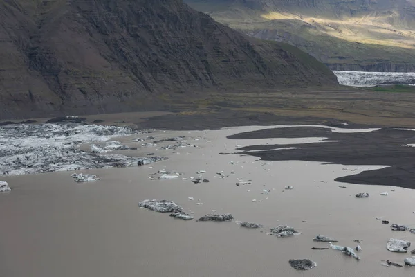 Ισλανδία Παγετώνας Λίμνη Όμορφη Εικόνα Κρύο Τοπίο Ισλανδικό Παγετώνα Λιμνοθάλασσα — Φωτογραφία Αρχείου