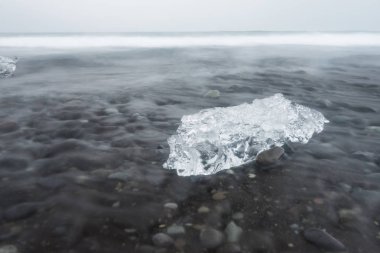 İzlanda, Jokulsarlon lagün, İzlanda buzul lagün Körfezi'nin güzel soğuk manzara resim