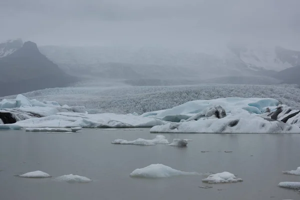 Ісландія Jokulsarlon Лагун Beautiful Холодний Краєвид Малюнок Ісландський Льодовик Лагуни — стокове фото