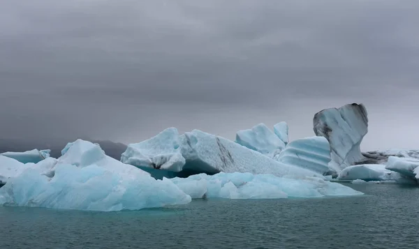 Исландия Лагуна Жокульсарлон Красивая Картина Холодного Ландшафта Залива Ледников — стоковое фото