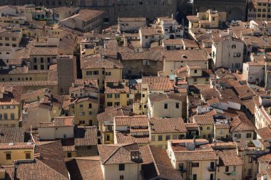 Havadan görünümü Floransa, İtalya. Mimari ve Floransa Simgesel Yapı