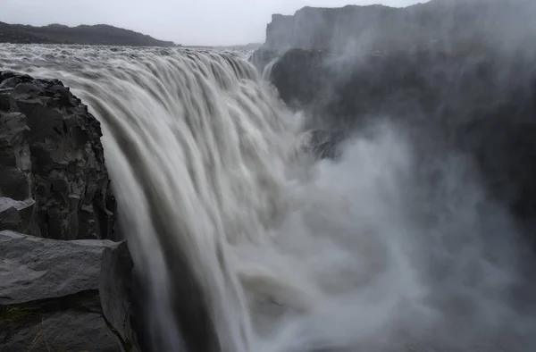 Detifoss Водоспад Найпотужніший Водоспад Ісландії — стокове фото