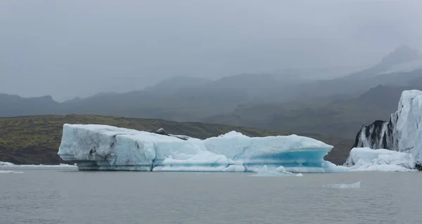 Piękny Widok Góry Lodowe Jokulsarlon Laguny Lodowiec Islandia Globalne Ocieplenie — Zdjęcie stockowe