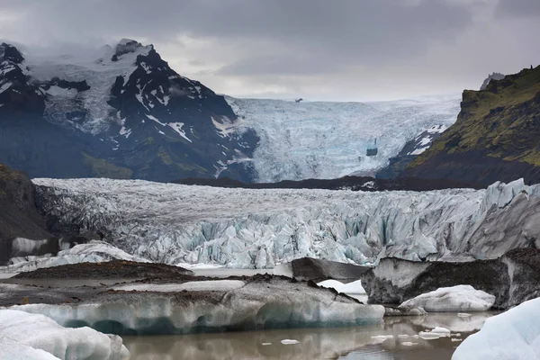 Glaciar Vatnajokull Impressionante Montanhas Islândia — Fotografia de Stock