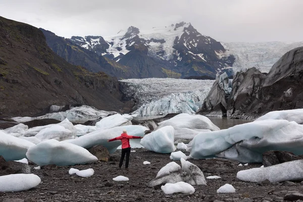 Wandeling Van Gletsjer Ijsland — Stockfoto